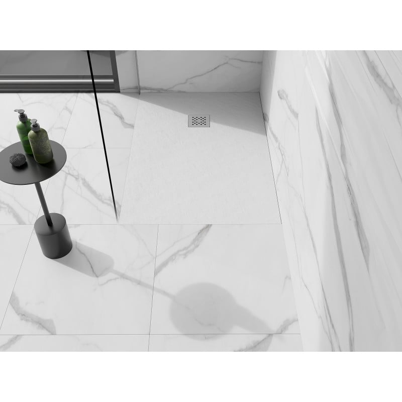 Mexen Stone+ receveur de douche rectangulaire composite 100 x 70 cm, blanc - 44107010