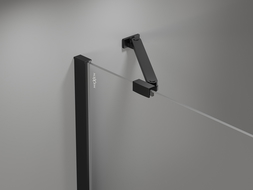 Mexen Mist cabine de douche semi-circulaire pivotante 100 x 100 cm, transparent, noir - 8A33-100-100-70-00