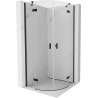 Mexen Mist cabine de douche semi-circulaire pivotante 100 x 100 cm, transparent, noir - 8A33-100-100-70-00