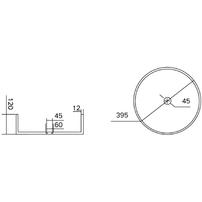Mexen Eiva lavabo en verre à poser 39 x 39 cm, gris - 24163966