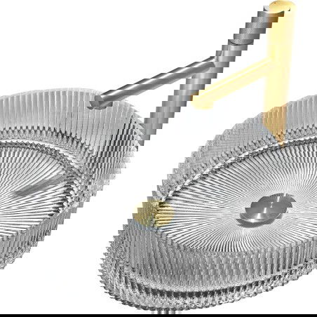 Mexen Eiva lavabo en verre à poser 39 x 39 cm, gris - 24163966