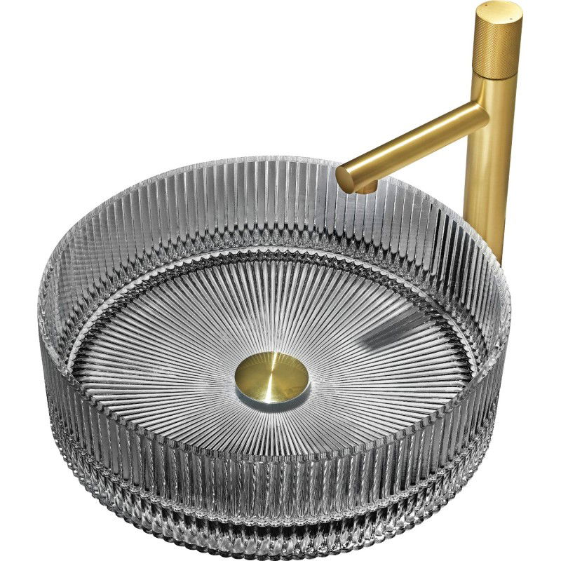 Mexen Eiva lavabo à poser en verre 39 x 39 cm, noir - 24163970