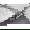 Mexen Silo baignoire îlot d'angle gauche rainurée 170 x 80 cm, blanche, trop-plein chrome - 52891708000L-01