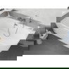 Mexen Silo baignoire autoportante d'angle gauche rainurée 170 x 80 cm, blanche, trop-plein brossé gris canon - 52891708000L-66