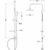 Mexen T45 colonne de douche, or - 798454593-50