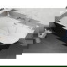 Mexen Silo baignoire îlot d'angle gauche rainurée 170 x 80 cm, blanc/noir, trop-plein chromé - 52891708075L-01