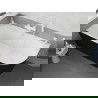 Mexen Silo baignoire autoportante d'angle gauche rainurée 170 x 80 cm, blanc/noir, trop-plein blanc - 52891708075L-20