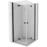 Mexen Mist-F Duo cabine de douche pliante 100 x 100 cm, transparent, noir - 8A6-100L-100P-70-00