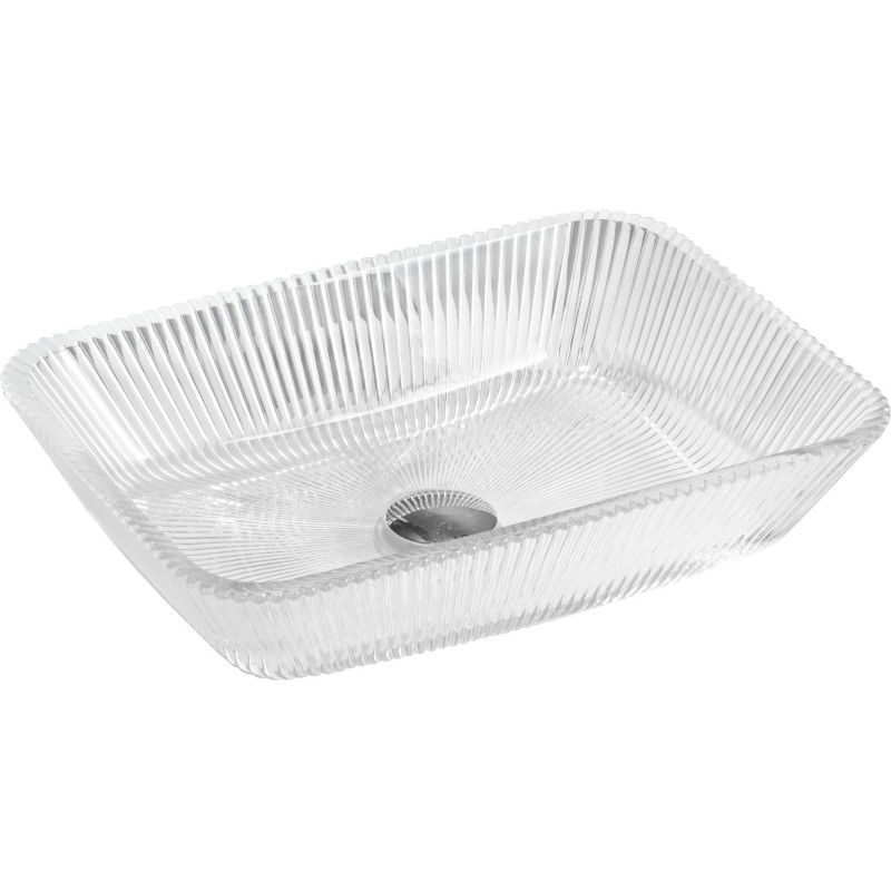 Mexen Tiva vasque à poser en verre 46 x 33 cm, transparent - 24184600