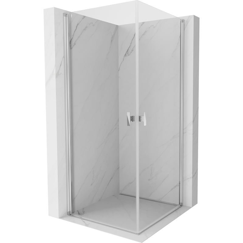 Mexen Mist-B Duo cabine de douche pivotante 100 x 100 cm, transparent, chromé - 8A2-100-100-01-00