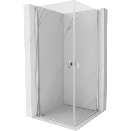 Mexen Mist-B Duo cabine de douche pivotante 100 x 100 cm, transparent, chromé - 8A2-100-100-01-00