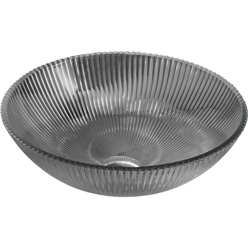 Mexen Zuri lavabo en verre sur plan 39 x 39 cm, noir - 24193970