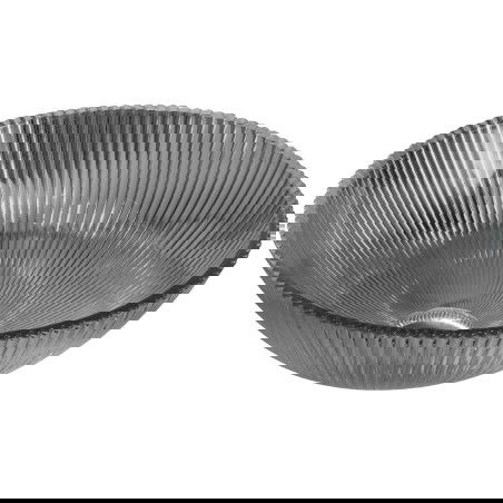 Mexen Zuri lavabo en verre sur plan 39 x 39 cm, noir - 24193970