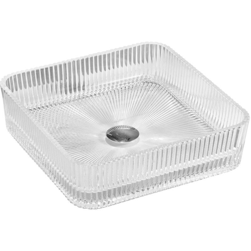 Mexen Nira lavabo à poser en verre 39 x 39 cm, transparent - 24203900