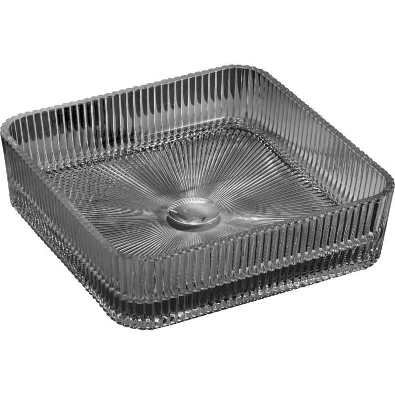 Mexen Nira lavabo en verre sur comptoir 39 x 39 cm, noir - 24203970