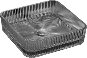 Mexen Nira lavabo en verre sur comptoir 39 x 39 cm, noir - 24203970