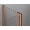 Mexen Mist L cabine de douche pentagonale asymétrique pivotante 90x100 cm, transparent, cuivre brossé - 8A8L-090-100-65-00