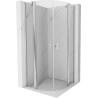 Mexen Mist cabine de douche semi-circulaire pivotante 80 x 80 cm, transparent, chrome - 8A32-080-080-01-00