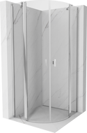 Mexen Mist cabine de douche semi-circulaire pivotante 80 x 80 cm, transparent, chrome - 8A32-080-080-01-00