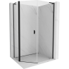 Mexen Mist L cabine de douche pentagonale asymétrique pivotante 80 x 100 cm, transparent, noir - 8A8L-080-100-70-00