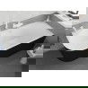Mexen Silo baignoire îlot d'angle droit rainurée 150 x 75 cm, blanche/noire, trop-plein blanc - 52891507575P-20