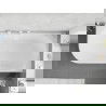 Mexen Silo baignoire îlot d'angle droit rainurée 150 x 75 cm, blanche/noire, trop-plein blanc - 52891507575P-20