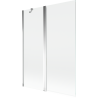 Mexen Mist pare-douche 2 volets 130 x 150 cm, transparent, chrome - 8A9-130-011-01-00