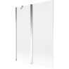 Mexen Mist paroi de baignoire 2 volets 130 x 150 cm, transparent, chrome - 8A9-130-011-01-00