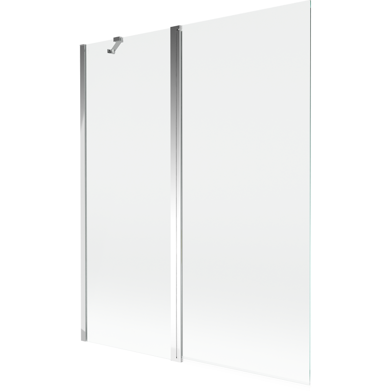 Paroi de baignoire pliable 2 volets Mexen Mist 140 x 150 cm, transparent, chrome - 8A9-140-011-01-00