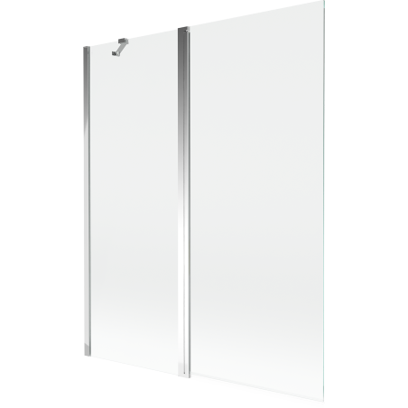 Paroi de baignoire pliable 2 volets Mexen Mist 140 x 150 cm, transparent, chrome - 8A9-140-011-01-00