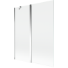 Mexen Mist paroi de baignoire pliable 2 volets 140 x 150 cm, transparent, chrome - 8A9-140-011-01-00