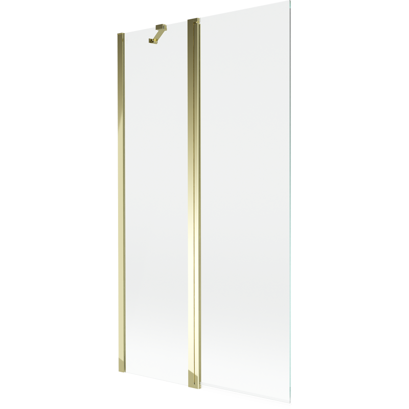 Paravent de baignoire 2 portes Mexen Mist 100 x 150 cm, transparent, doré - 8A9-100-011-50-00