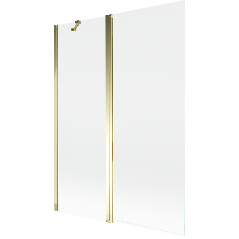 Paroi de baignoire 2 volets Mexen Mist 130 x 150 cm, transparent, doré - 8A9-130-011-50-00