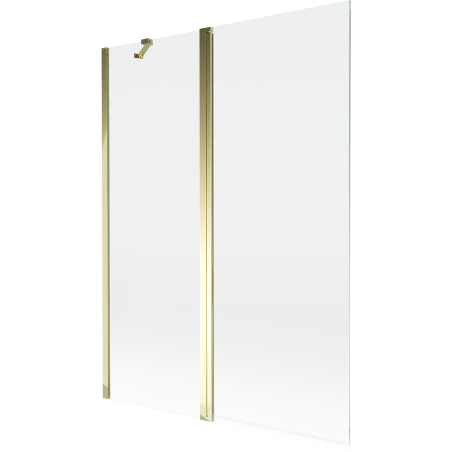 Mexen Mist paroi de douche 2 volets 130 x 150 cm, transparent, doré - 8A9-130-011-50-00