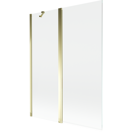 Paroi de baignoire 2 volets Mexen Mist 130 x 150 cm, transparent, doré - 8A9-130-011-50-00
