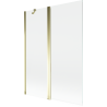 Mexen Mist paroi de douche 2 volets 130 x 150 cm, transparent, doré - 8A9-130-011-50-00