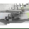 Mexen Silo baignoire autoportante d'angle droite striée 170 x 80 cm, blanche, trop-plein chromé - 52891708000P-01