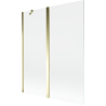 Mexen Mist paroi de douche 2 battants 140 x 150 cm, transparent, doré - 8A9-140-011-50-00