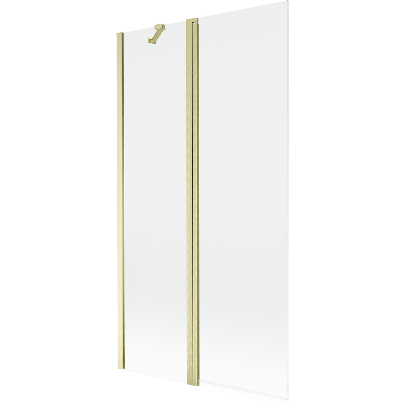 Paroi de douche Mexen Mist 2 volets 100 x 150 cm, transparent, or brossé - 8A9-100-011-55-00