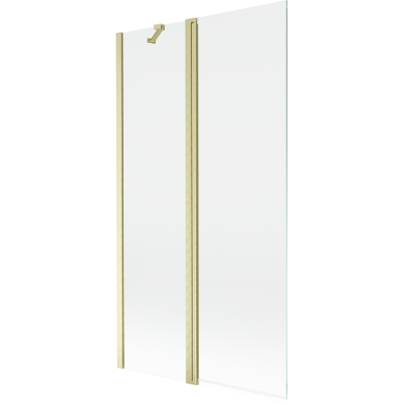 Paroi de douche Mexen Mist 2 volets 100 x 150 cm, transparent, or brossé - 8A9-100-011-55-00