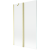 Mexen Mist paroi de douche 2 volets 110 x 150 cm, transparent, or brossé - 8A9-110-011-55-00
