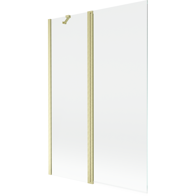 Mexen Mist paravent de douche 2 ailes 120 x 150 cm, transparent, or brossé - 8A9-120-011-55-00