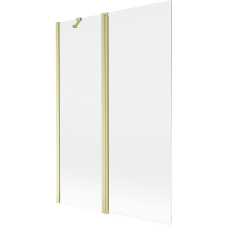 Mexen Mist paravent de douche 2 ailes 120 x 150 cm, transparent, or brossé - 8A9-120-011-55-00