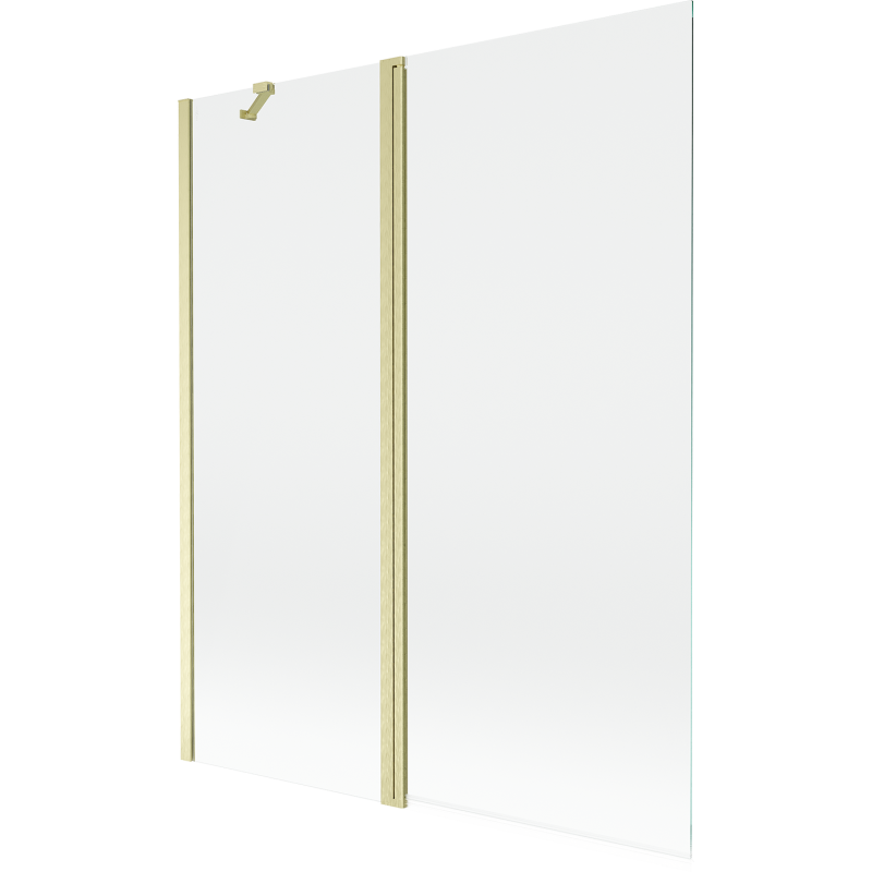 Mexen Mist paroi de douche 2 volets 140 x 150 cm, transparent, or brossé - 8A9-140-011-55-00
