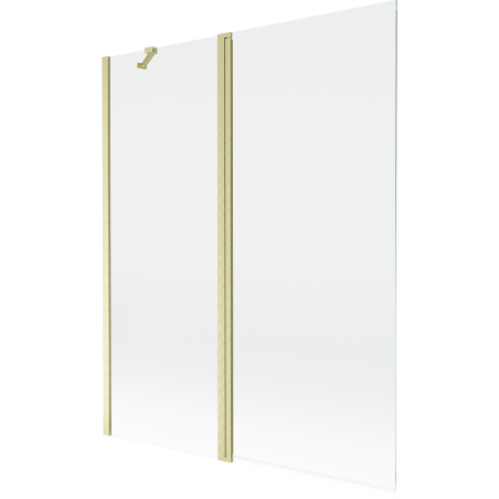 Mexen Mist paroi de douche 2 volets 140 x 150 cm, transparent, or brossé - 8A9-140-011-55-00