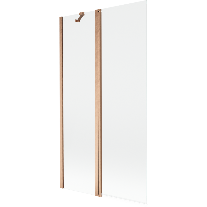 Mexen Mist paroi de baignoire 2 volets 100 x 150 cm, transparent, cuivre brossé - 8A9-100-011-65-00