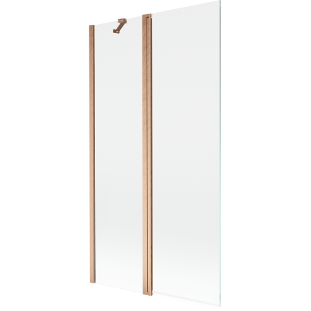 Mexen Mist paroi de baignoire 2 volets 100 x 150 cm, transparent, cuivre brossé - 8A9-100-011-65-00