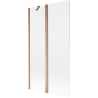 Mexen Mist paroi de baignoire 2 volets 100 x 150 cm, transparent, cuivre brossé - 8A9-100-011-65-00