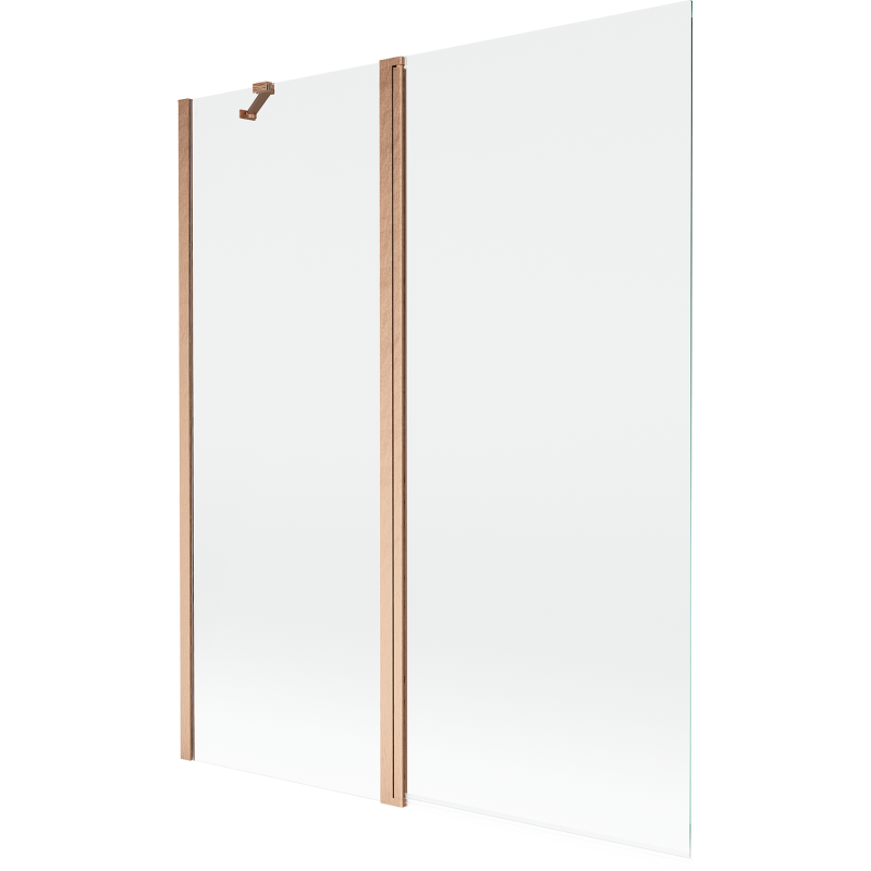 Mexen Mist paroi de baignoire 2 volets 140 x 150 cm, transparent, cuivre brossé - 8A9-140-011-65-00