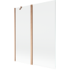 Mexen Mist paroi de baignoire 2 volets 140 x 150 cm, transparent, cuivre brossé - 8A9-140-011-65-00